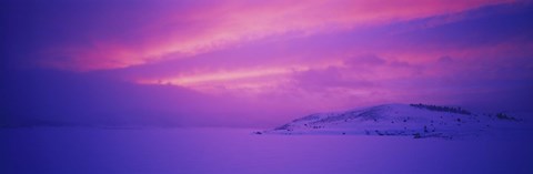 Framed Panguitch Lake at sunset, Utah, USA Print