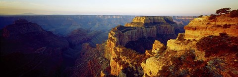 Framed Navajo Peak at sunset, Cape Royal, Grand Canyon, Arizona, USA Print