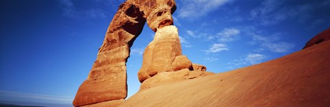 Framed Low angle view of Delicate Arch, Arches National Park, Utah, USA Print