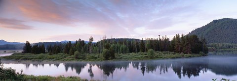 Framed USA, Wyoming, Grand Teton Park, Ox Bow Bend Print