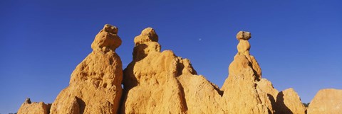 Framed Low angle view of rock formations, Queens Garden, Bryce Canyon National Park, Utah, USA Print