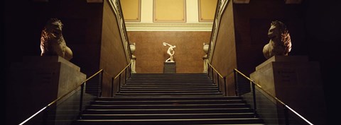 Framed Low angle view of staircase, British Museum, London, England Print