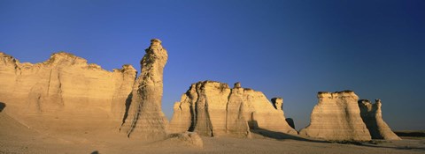 Framed Monument Rocks in Kansas Print