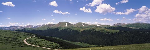 Framed High angle view of a mountain range, Rocky Mountain National Park, Colorado, USA Print