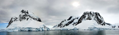 Framed Mountains and glaciers, Lemaire Channel, Antarctic Peninsula Print