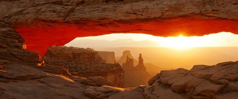 Framed Mesa Arch at sunset, Canyonlands National Park, Utah, USA Print
