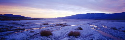 Framed Snow covered landscape in winter at dusk, Temple Sinacana, Zion National Park, Utah, USA Print