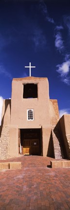 Framed Facade of a church, San Miguel Mission, Santa Fe, New Mexico, USA Print