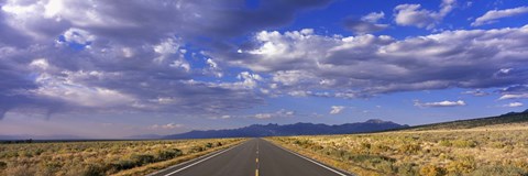 Framed US Highway 160 through Great Sand Dunes National Park and Preserve, Colorado, USA Print