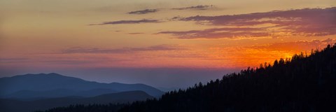 Framed Sunset at Clingmans Dome, Tennessee Print