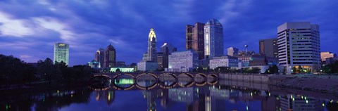 Framed USA, Ohio, Columbus, Scioto River Print