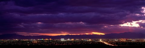 Framed Storm, Las Vegas, Nevada, USA Print