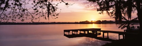 Framed Lake Whippoorwill, Sunrise, Florida Print