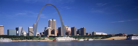 Framed Skyline Gateway Arch St Louis MO USA Print