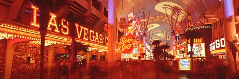 Framed View of Fremont Street Las Vegas NV USA Print