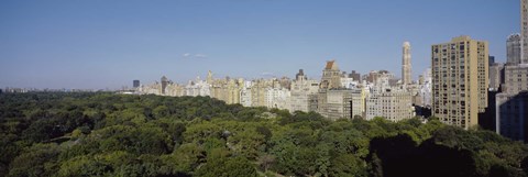Framed High Angle View Of A Park, Central Park, NYC, New York City, New York State, USA Print
