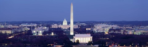 Framed High angle view of Washington DC Print