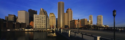 Framed Skyscrapers in a city, Boston, Massachusetts, USA Print