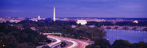 Framed High angle view of a cityscape, Washington DC, USA Print