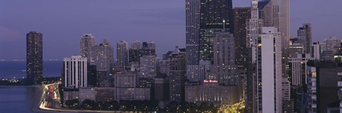 Framed Buildings in a city, Chicago, Cook County, Illinois, USA Print