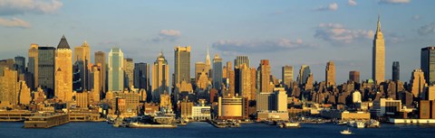 Framed Hudson River, City Skyline, NYC, New York City, New York State, USA Print