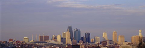 Framed Skyscrapers in a city, Kansas City, Missouri, USA Print