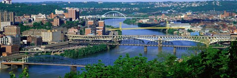 Framed Monongahela River Pittsburgh PA USA Print