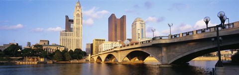 Framed Scioto River, Columbus, Ohio, USA Print