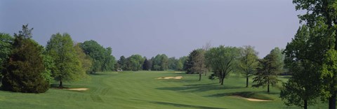 Framed Panoramic view of a golf course, Baltimore Country Club, Maryland, USA Print