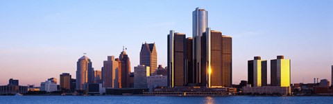 Framed Morning, Detroit, Michigan, USA Print