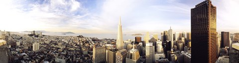 Framed High angle view of a city, Transamerica Building, San Francisco, California, USA Print