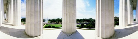 Framed Lincoln Memorial Columns, Washington DC Print