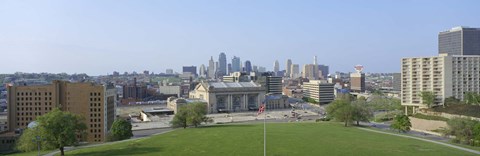 Framed Aerial View of Kansas City, Missouri Print
