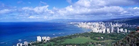 Framed Blue Waters of Waikiki, Hawaii Print