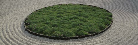Framed High angle view of a Japanese garden, Portland, Oregon, USA Print