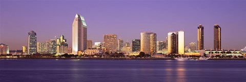 Framed Skyscrapers in a city, San Diego, San Diego County, California, USA Print
