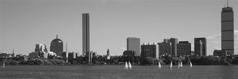 Framed MIT Sailboats, Charles River, Boston, Massachusetts, USA Print