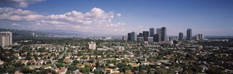 Framed High angle view of a cityscape, Century city, Los Angeles, California, USA Print