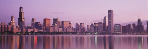 Framed City On The Waterfront, Chicago, Illinois, USA Print