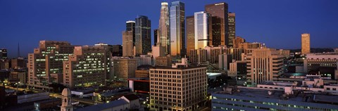 Framed Los Angeles, Night Sky Print