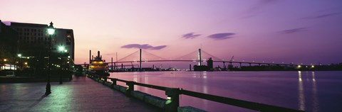 Framed Bridge across a river, Savannah River, Atlanta, Georgia, USA Print
