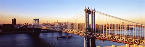 Framed Manhattan Bridge, NYC, New York City, New York State, USA Print