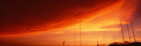 Framed Low angle view of antennas, Phoenix, Arizona, USA Print