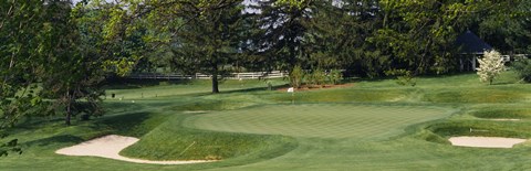 Framed Sand traps on the golf course at Baltimore Country Club, Baltimore Print