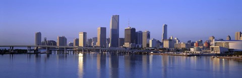 Framed Skyline Miami FL USA Print
