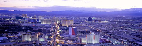 Framed Dusk The Strip Las Vegas NV USA Print