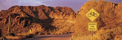 Framed Gates Pass Road Tucson Mountain Park Arizona USA Print