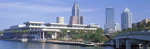 Framed Tampa Convention Center, Skyline, Tampa, Florida, USA Print