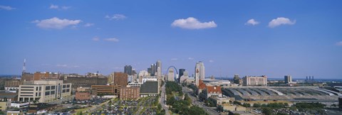 Framed Aerial view of a city, St. Louis, Missouri, USA Print
