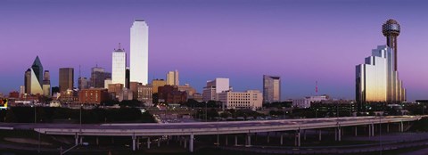 Framed Dallas at Dusk Print